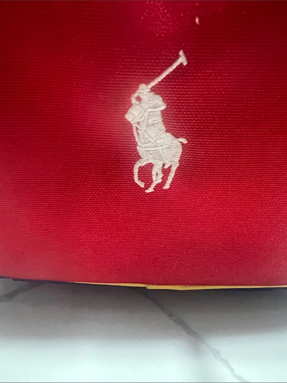 Polo by Ralph Lauren Red lunch Bag with Blue Trim